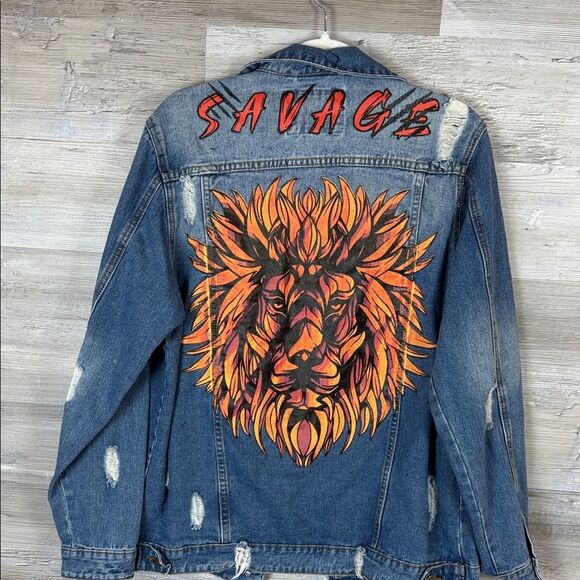 American Bazi Distressed Denim Jacket - Picture 4 of 5